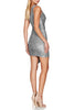 Load image into Gallery viewer, Sparkly Champagne One Shoulder Tight Short Prom Dress with Sash
