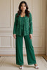 Load image into Gallery viewer, Sparkly 3 Piece Olive Long Sequin Mother of the Bride Pant Suits with Jacket