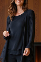 Load image into Gallery viewer, 3 Piece Royal Blue Long Mother of the Bride Pant Suits with Jacket