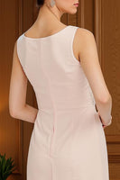 Load image into Gallery viewer, 2 Piece Blush Pink Tea Length Mother of the Bride Dress with Lace Jacket