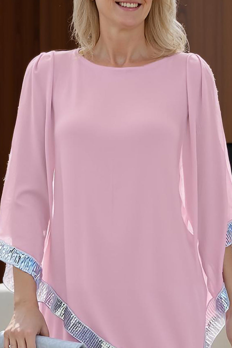 Load image into Gallery viewer, 2 Piece Sparkly Navy Long Mother of the Bride Pant Suits