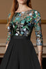 Load image into Gallery viewer, Sparkly Black Long Beaded Mother of the Bride Jumpsuit with Cape