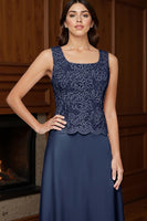 Load image into Gallery viewer, 3 Piece Apricot Long Mother of the Bride Dress Dress Suits with Jacket