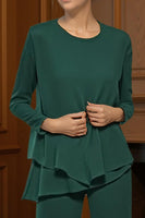 Load image into Gallery viewer, 3 Piece Black Long Sleeves Mother of the Bride Pant Suits with Sleeves