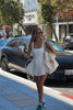 Load image into Gallery viewer, White Square Neck A Line Mini Birthday Dress