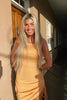 Load image into Gallery viewer, Yellow Spaghetti Straps Bodycon Mini Dress