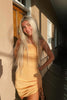 Load image into Gallery viewer, Yellow Spaghetti Straps Bodycon Mini Dress