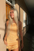 Load image into Gallery viewer, Yellow Spaghetti Straps Bodycon Mini Dress
