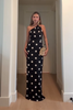 Load image into Gallery viewer, Black Dots One Shoulder Sheath Maxi Formal Dress