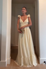 Load image into Gallery viewer, Yellow V-Neck Ruffled Sheath Maxi Dress