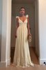 Load image into Gallery viewer, Yellow V-Neck Ruffled Sheath Maxi Dress