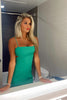Load image into Gallery viewer, Green Spaghetti Straps Bodycon Mini Birthday Dress