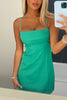 Load image into Gallery viewer, Green Spaghetti Straps Bodycon Mini Birthday Dress