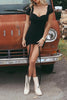 Load image into Gallery viewer, Black Sweetheart Bodycon Mini Birthday Dress with Sleeves