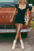 Load image into Gallery viewer, Black Sweetheart Bodycon Mini Birthday Dress with Sleeves