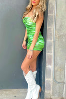 Load image into Gallery viewer, Green Strapless Bodycon Mini Birthday Dress