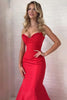 Load image into Gallery viewer, Purple Satin Mermaid Strapless Long Corset Prom Dress