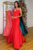 Load image into Gallery viewer, Purple Satin Mermaid Strapless Long Corset Prom Dress