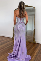 Load image into Gallery viewer, White Floral Strapless Ruffled Maxi Prom Dress with Slit