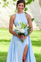 Load image into Gallery viewer, Sparkly Blush Mermaid Maxi Prom Dress with Cape