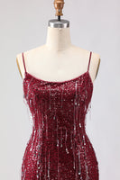 Load image into Gallery viewer, Sparkly Pink Mermaid Long Sequin Prom Dress with Slit