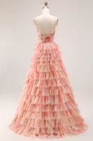 Load image into Gallery viewer, Sunset A Line Long Ruffled Prom Dress with Slit