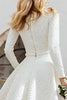 Load image into Gallery viewer, Ivory Boat Neck A Line High-Low Engagement Dress with Pockets