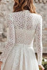 Load image into Gallery viewer, Ivory A Line Lace Long Sleeves Wedding Dress