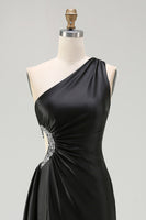 Load image into Gallery viewer, Sparkly Black Cut Out Long Prom Dress with Rhinestones