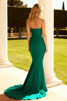 Load image into Gallery viewer, Peacock Green Mermaid Spaghetti Straps Maxi Formal Dress