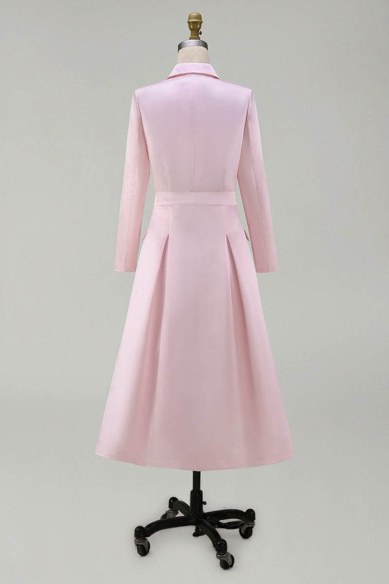 Load image into Gallery viewer, Dark Green A Line Peak Lapel Midi Blazer Dress