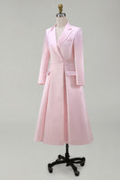 Load image into Gallery viewer, Dark Green A Line Peak Lapel Midi Blazer Dress