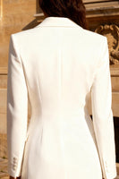 Load image into Gallery viewer, White Peak Lapel Double Breasted Mini Blazer Wedding Dress