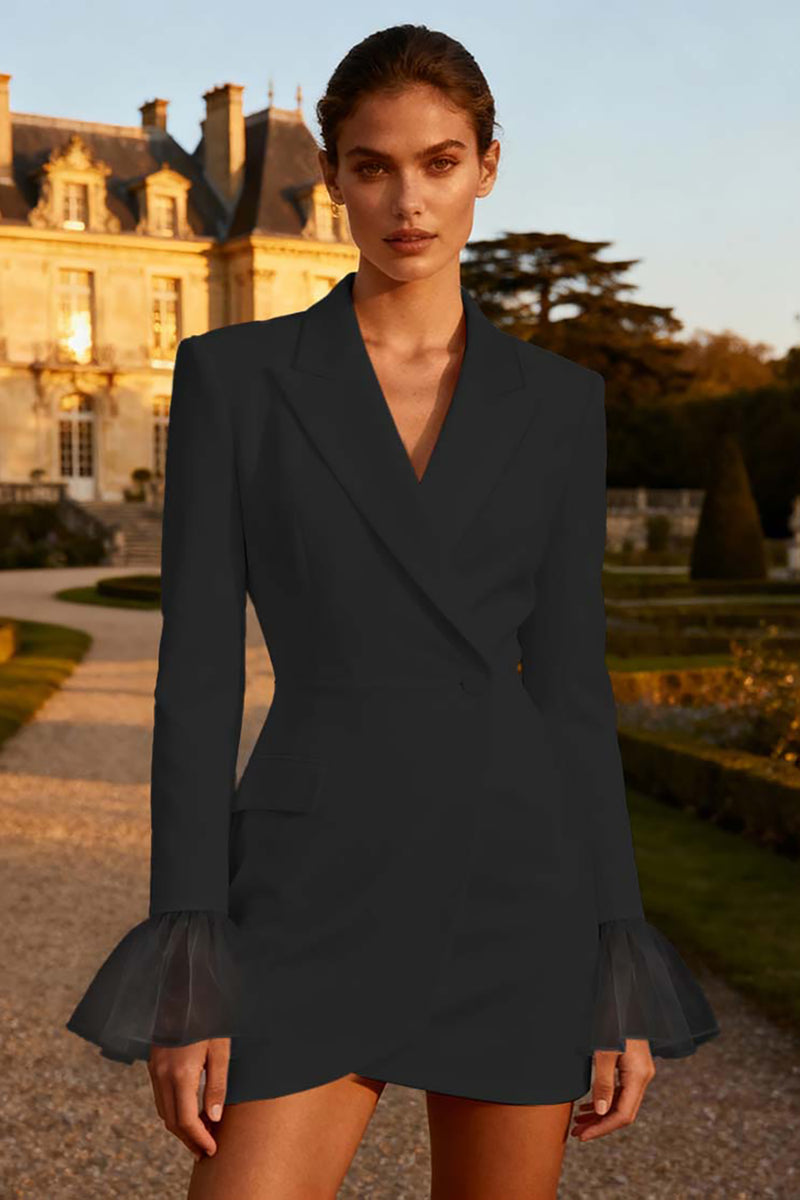 Load image into Gallery viewer, White Peak Lapel Single Breasted Short Blazer Wedding Dress