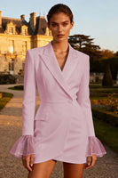 Load image into Gallery viewer, White Peak Lapel Single Breasted Short Blazer Wedding Dress