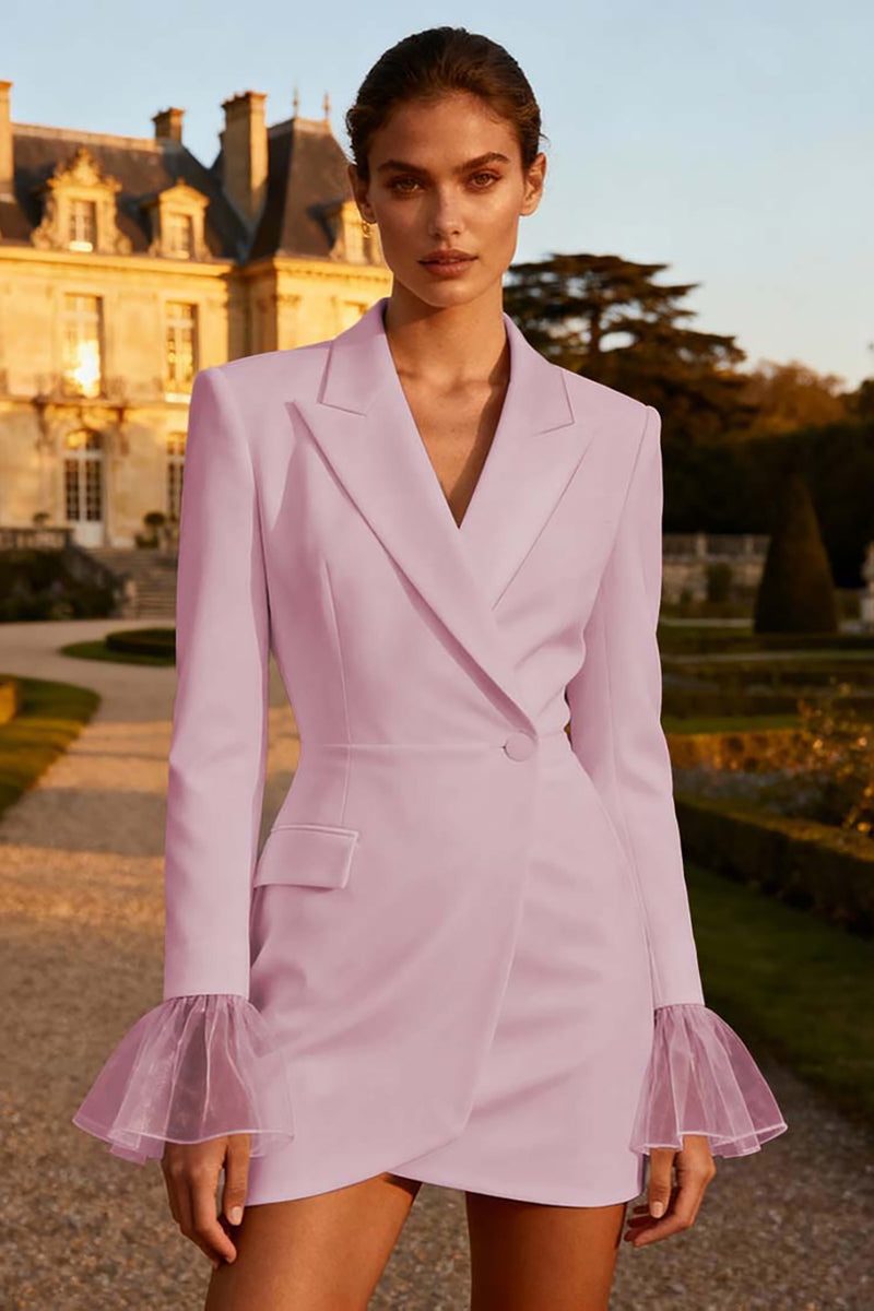 Load image into Gallery viewer, White Peak Lapel Single Breasted Short Blazer Wedding Dress