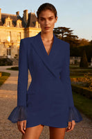 Load image into Gallery viewer, White Peak Lapel Single Breasted Short Blazer Wedding Dress