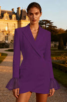 Load image into Gallery viewer, White Peak Lapel Single Breasted Short Blazer Wedding Dress