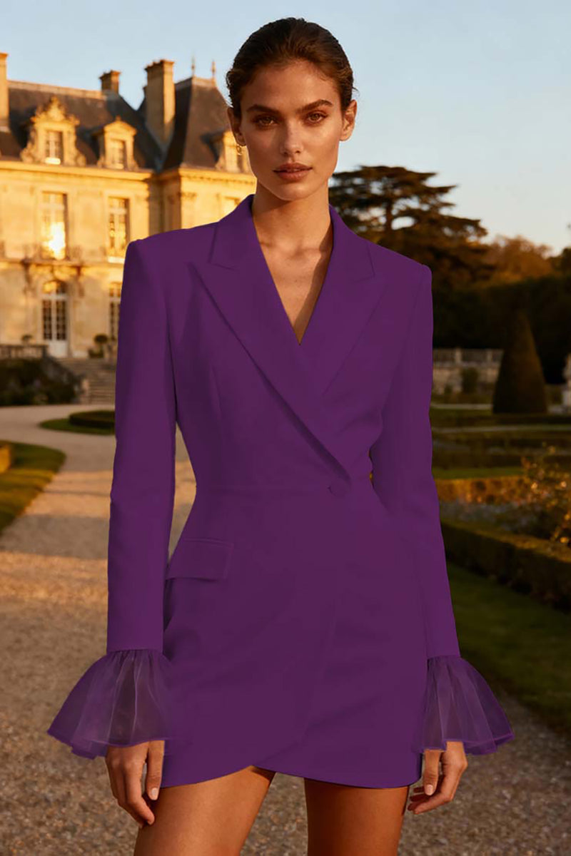 Load image into Gallery viewer, White Peak Lapel Single Breasted Short Blazer Wedding Dress