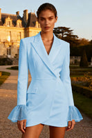 Load image into Gallery viewer, White Peak Lapel Single Breasted Short Blazer Wedding Dress