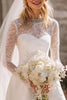 Load image into Gallery viewer, Sparkly White A Line Satin Short Wedding Dress with Lace