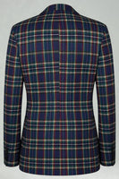 Load image into Gallery viewer, 2 Piece Black and Red Grid Notched Lapel Men Prom Suits