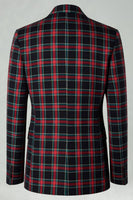 Load image into Gallery viewer, 2 Piece Brown and Grey Grid Notched Lapel Men Prom Suits