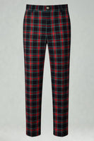 Load image into Gallery viewer, 2 Piece Brown and Grey Grid Notched Lapel Men Prom Suits