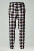 Load image into Gallery viewer, Black and Yellow Notched Lapel Men Grid Prom Suits