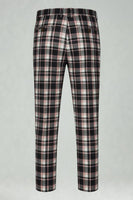 Load image into Gallery viewer, Black and Yellow Notched Lapel Men Grid Prom Suits