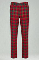 Load image into Gallery viewer, Black and Yellow Notched Lapel Men Grid Prom Suits