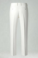 Load image into Gallery viewer, 2 Piece Black and White Notched Lapel Grid Men Prom Suits