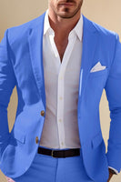 Load image into Gallery viewer, 2 Piece Yellow Notch Lapel Long Sleeves Men&#39;s Prom Suits with Buttons