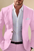 Load image into Gallery viewer, 2 Piece Yellow Notch Lapel Long Sleeves Men&#39;s Prom Suits with Buttons